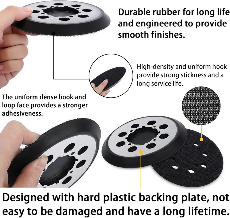 IPELY 1 Pack Sander Replacement Pad for Dewalt, 5-Inch 8 Holes Hook and Loop Aluminum Alloy Orbital Sander Replacement Pad for DWE6421/6421K, DWE6423/6423K, DCW210B, DWE64233, N329079 - Image 4